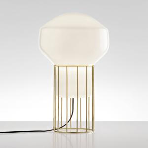 Fabbian Aérostat designer table lamp with brass base 23 cm
