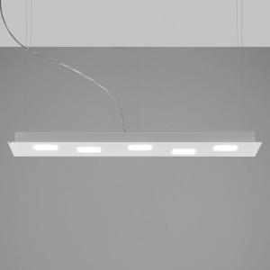 Fabbian Elongated Quarter LED hanging lamp in white