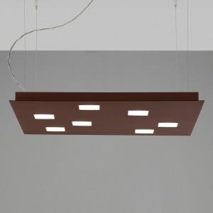 Fabbian Square Quarter LED pendant light, brown