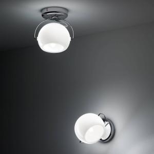 Fabbian Beluga White ceiling lamp direct 1-bulb