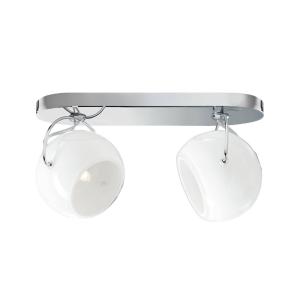 Fabbian Beluga White ceiling lamp direct 2-bulb