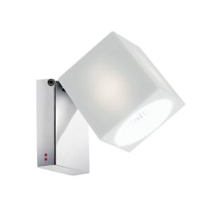 Fabbian Cubetto wall light GU10 chrome/white