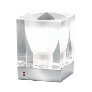 Fabbian Cubetto table lamp E14 chrome/clear