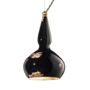 Ferroluce Vintage hanging light Ginevra in black