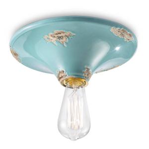 Ferroluce Vintage ceiling light C134 turquoise