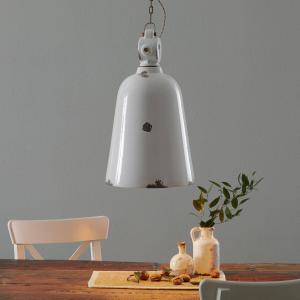 Ferroluce C1745 vintage hanging light, conical, white