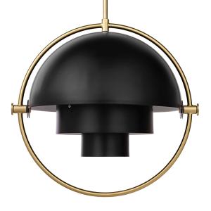 GUBI Multi-Lite pendant light, Ø 36 cm, brass/black