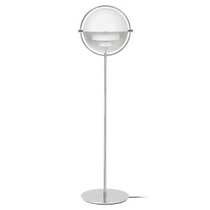 GUBI Multi-Lite floor lamp, height 148 cm, chrome/white