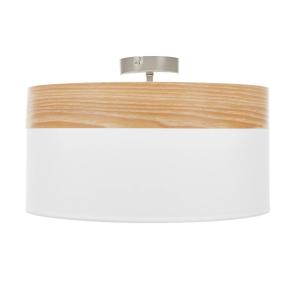 Globo Semi-flush ceiling lamp Libba, cream-wood