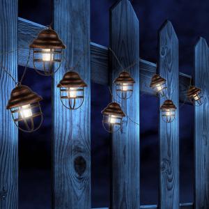 Globo Lina solar string lights with 8 lanterns