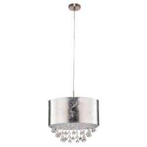 Globo Amy - silver fabric hanging light hanging elements
