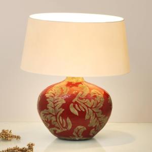 Holländer Toulouse oval table lamp, 43 cm high, red