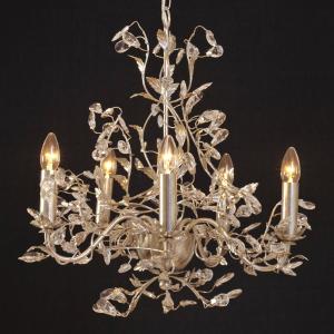Holländer Exclusive chandelier Buono 5-bulb silver