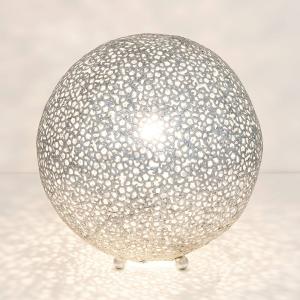 Holländer Lily Grande table lamp, Ø 43 cm, silver