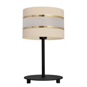 HELAM Helen table lamp fabric lampshade in ecru/gold