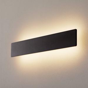 Ideallux Zig Zag LED wall light, black, width 53 cm