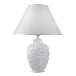 austrolux Chiara table lamp, ceramic, white, Ø 30 cm