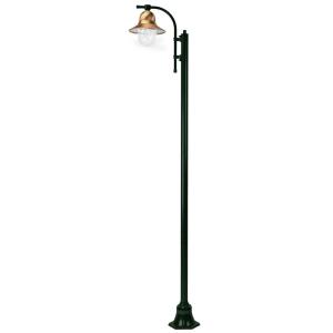 K.S. Verlichting 1-bulb Toscane lamp post 240 cm, green