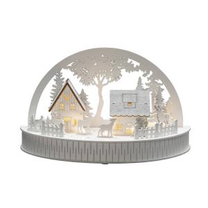 Konstsmide Christmas LED silhouette houses and reindeer bat…