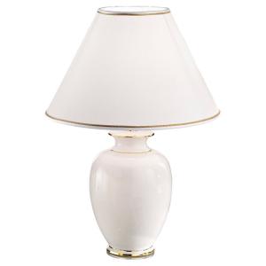 austrolux Giardino Avorio table lamp in white/gold, Ø 40 cm