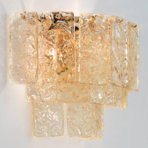 Patrizia Volpato Glace glass wall light with gold mount