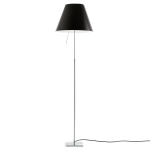 Luceplan Costanza floor lamp D13t, aluminium/black
