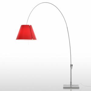 Luceplan Lady Costanza floor lamp D13E d, aluminium/red