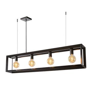 Lucide Thor pendant light in vintage look 4-bulb.