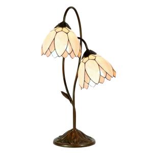 Clayre&Eef Tiffany style table lamp Lilliana, 2-light