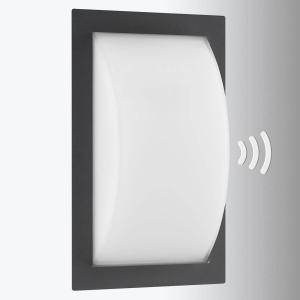 LCD Outdoor wall lamp Ivett E27 graphite with motion detect…