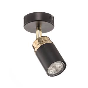 Luminex Reno downlight, 1-bulb, black/gold