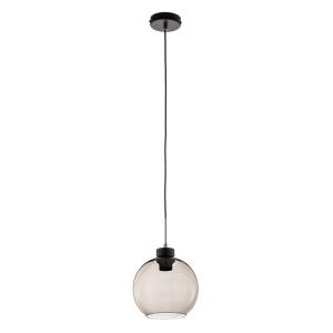 Luminex Gota hanging light with smoked glass shade in spher…