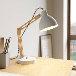 Lamkur Skansen table lamp, adjustable, white