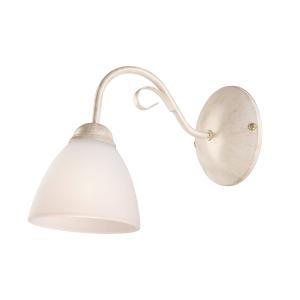 Lamkur Adoro wall light with a glass lampshade, white