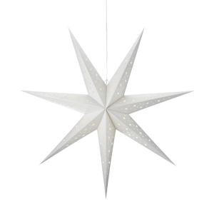 Markslöjd Blank LED hanging star battery timer Ø 75cm silve…