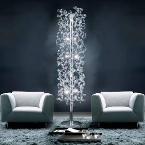 Metallux Crystal floor lamp covered in crystals