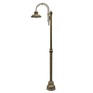Moretti Luce Lamp post Luca in brass antique copper 1-bulb.