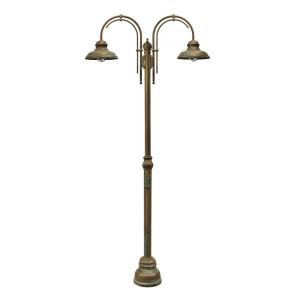 Moretti Luce Luca two-bulb lamp post with a double arch