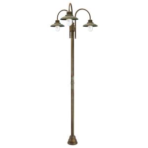 Moretti Luce Casale lamp post 270cm 3-bulb