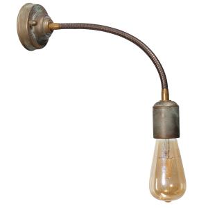 Moretti Luce Allen wall light, antique brass, 1-bulb