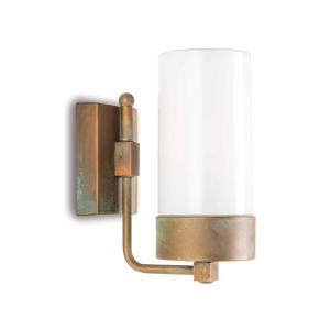 Moretti Luce Silindar 3390 wall light antique brass/opal