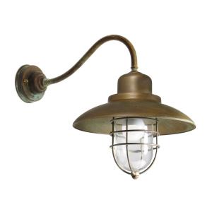Moretti Luce Patio Cage 3300 wall lamp antique brass/clear