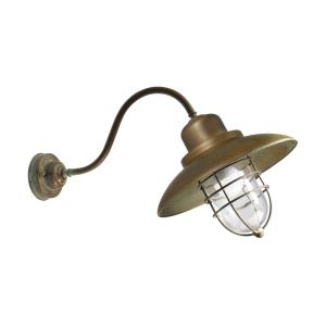 Moretti Luce Patio Cage 3301 wall lamp antique brass/clear