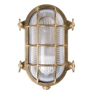 Moretti Luce Tortuga wall lamp oval 22.5 cm natural brass/c…