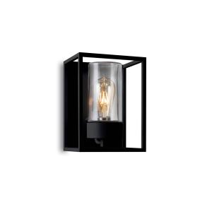 Moretti Luce Cubic³ 3366 outdoor wall light, black/clear