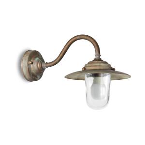 Moretti Luce Chalet wall lamp antique brass/clear depth 30…