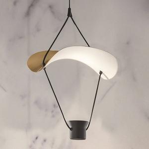 Masiero Vollee S1 P LED hanging light, 44 cm, up, gold