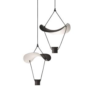 Masiero Vollee S1 P LED hanging light, 44 cm, down, black