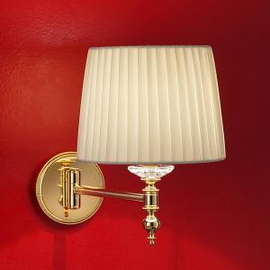 Masiero Grace brass wall light with a silk lampshade 34 cm