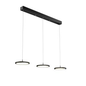 Rothfels Gion LED pendant light 3-bulb alu/black